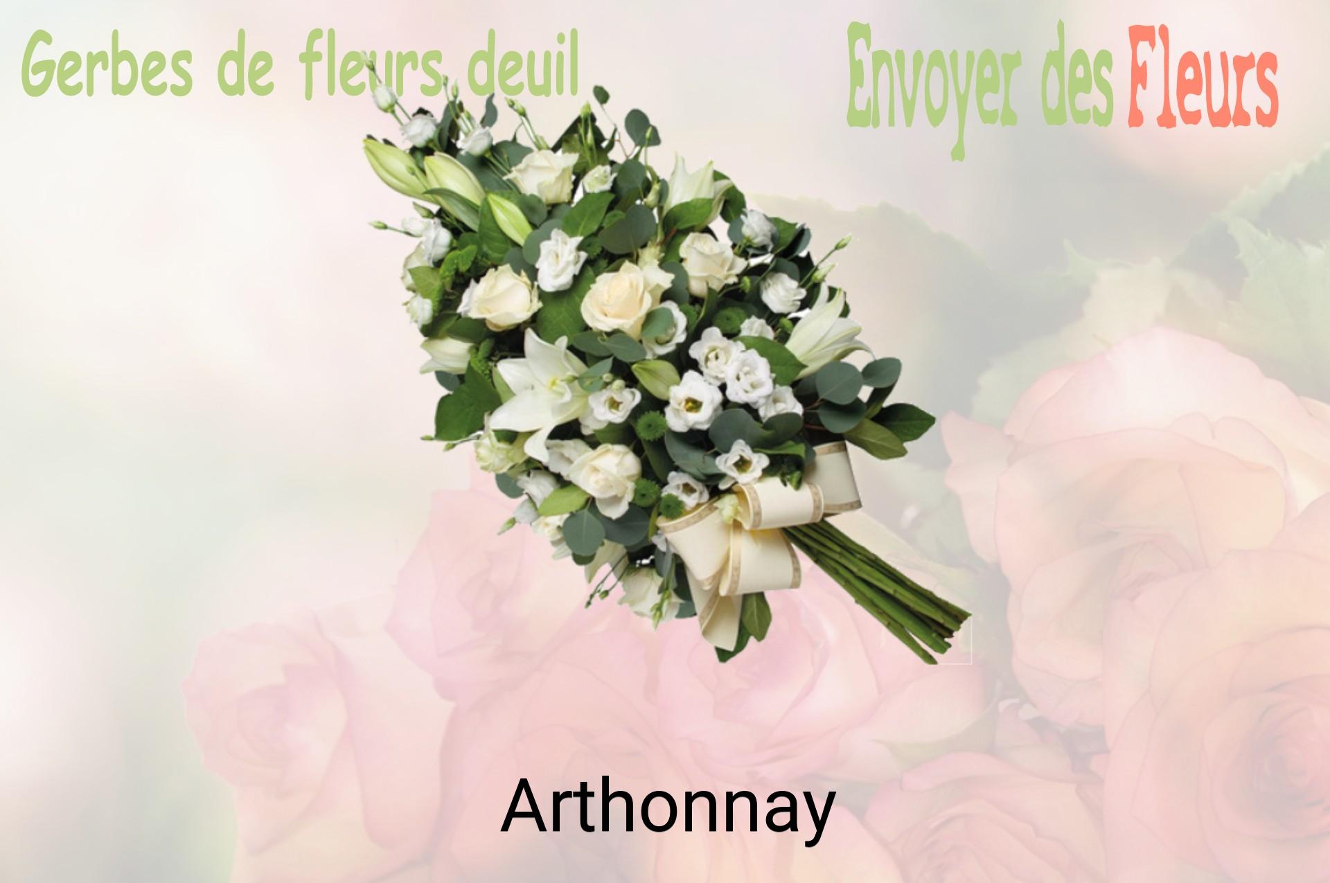 Gerbe de fleurs de deuil livrée à Arthonnay